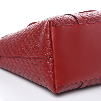 Gucci Soft Microguccissima Medium Zippered Satchel Rosso 8 of 9