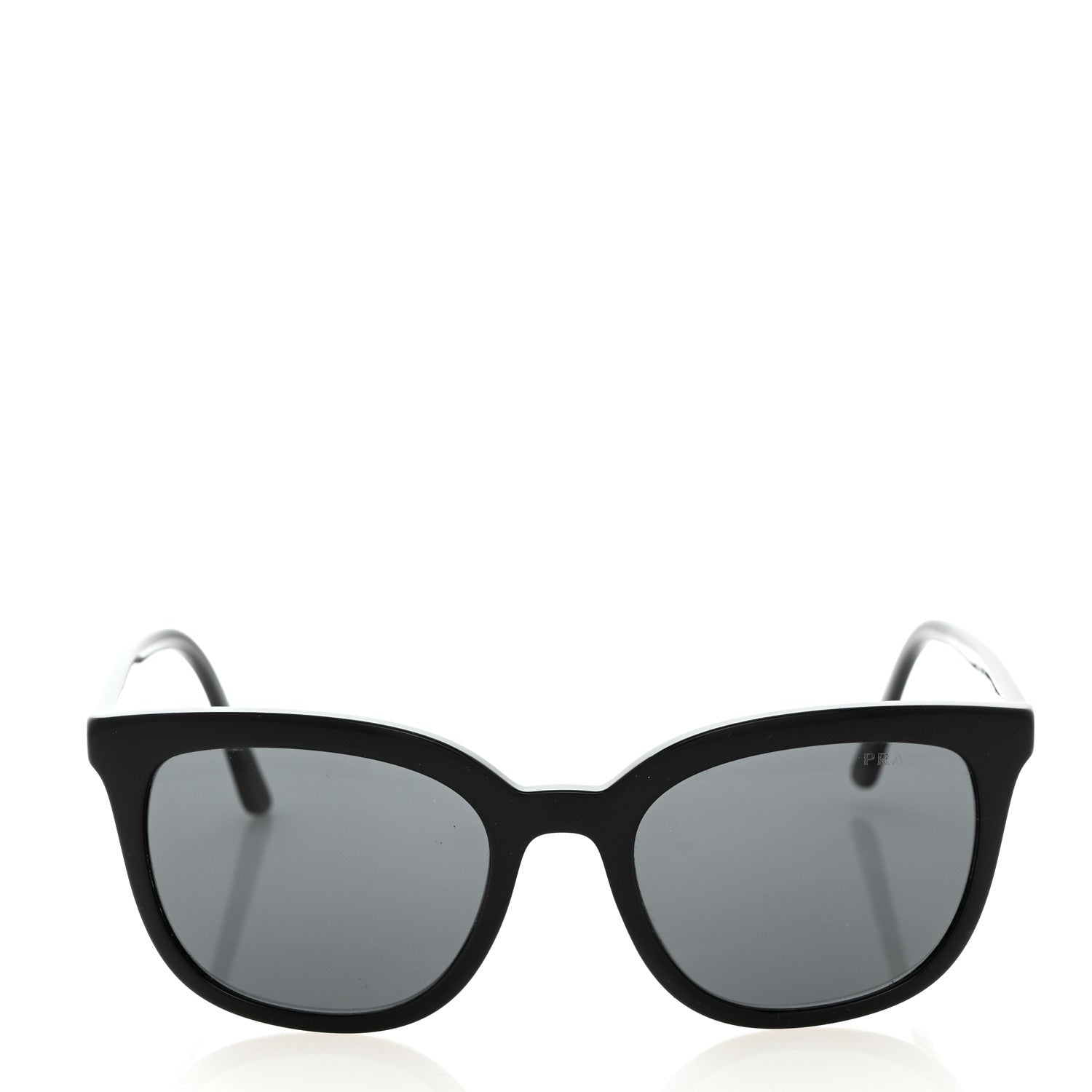 Prada Acetate Polarized Pillow Cat Eye Sunglasses SPR 03X Black 2 of 8