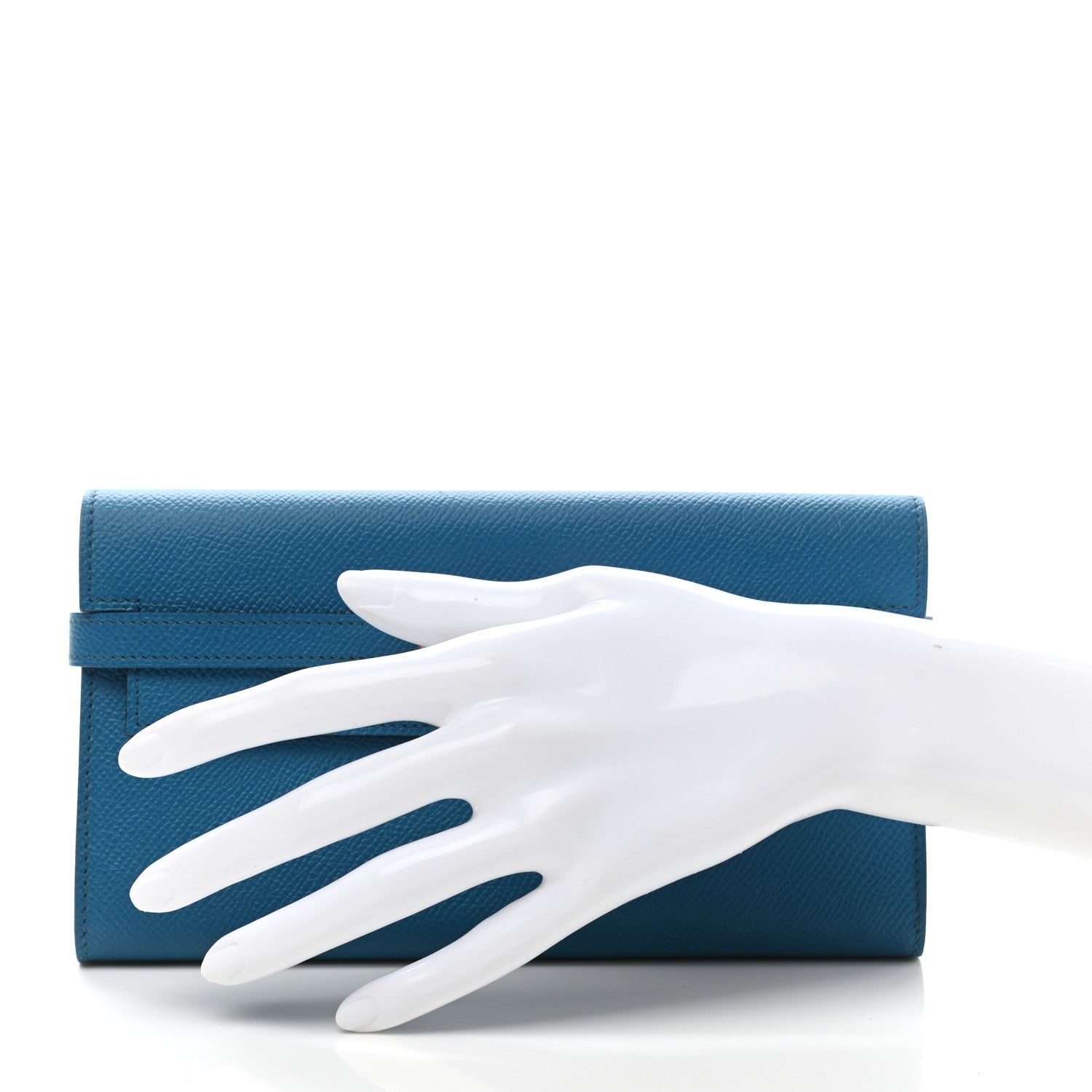 Hermes Epsom Kelly Longue Wallet Bleu Izmir 2 of 8