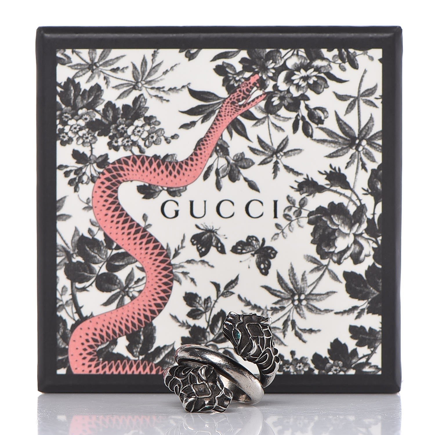 Gucci Tiger Head Swarovski Crystals Ring 7 Metallic 7 of 7