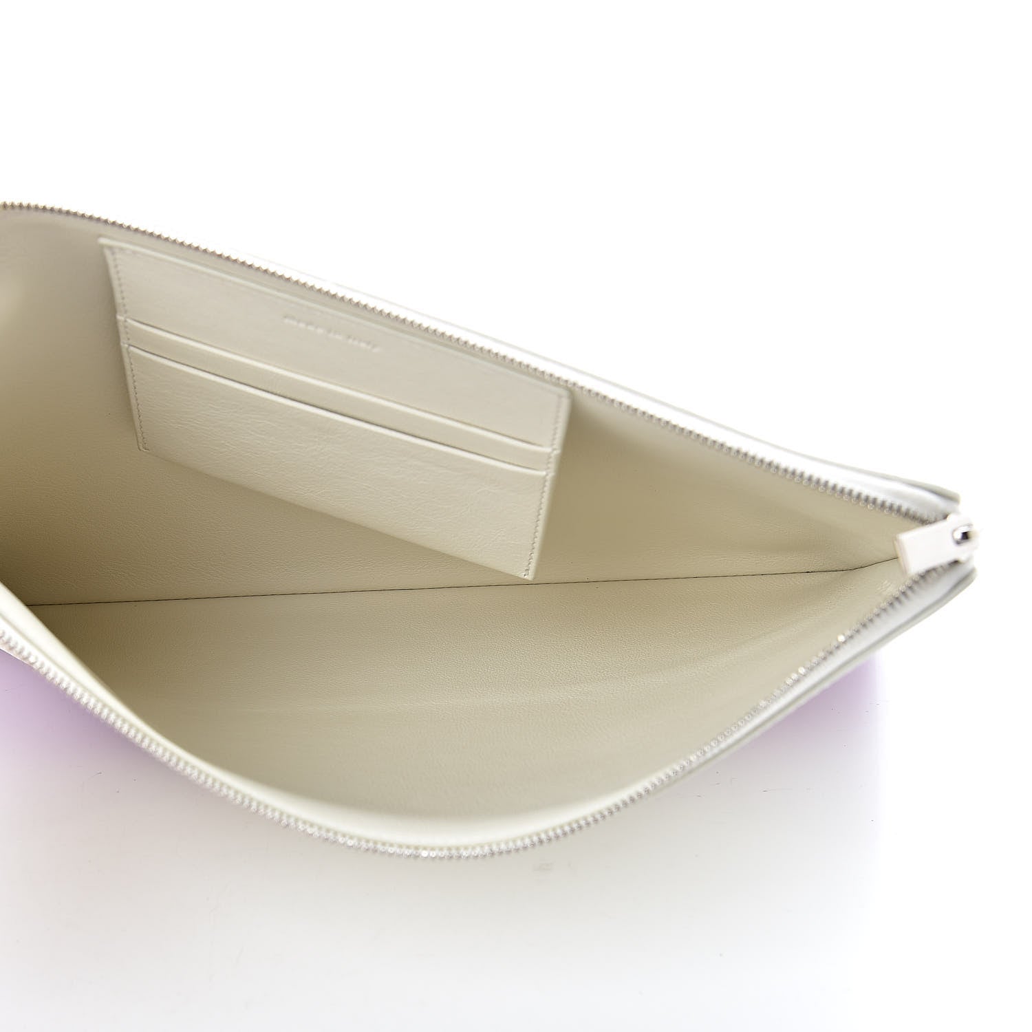 Celine Lambskin Bi-Color Solo Clutch Pouch White Magenta 5 of 10