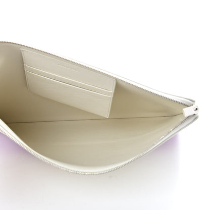 Celine Lambskin Bi-Color Solo Clutch Pouch White Magenta 5 of 10