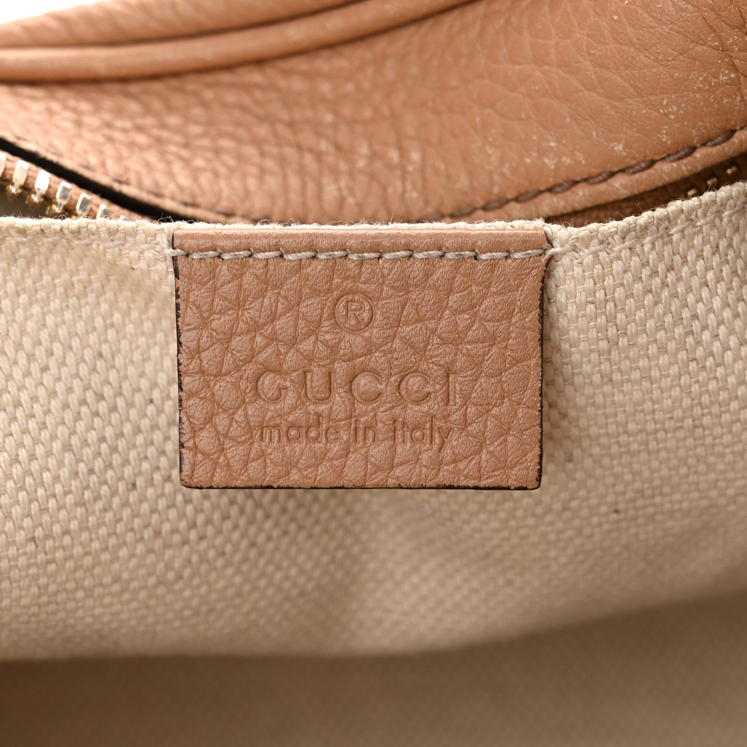 Gucci Pebbled Calfskin Small Soho Disco Bag Camelia 6 of 11