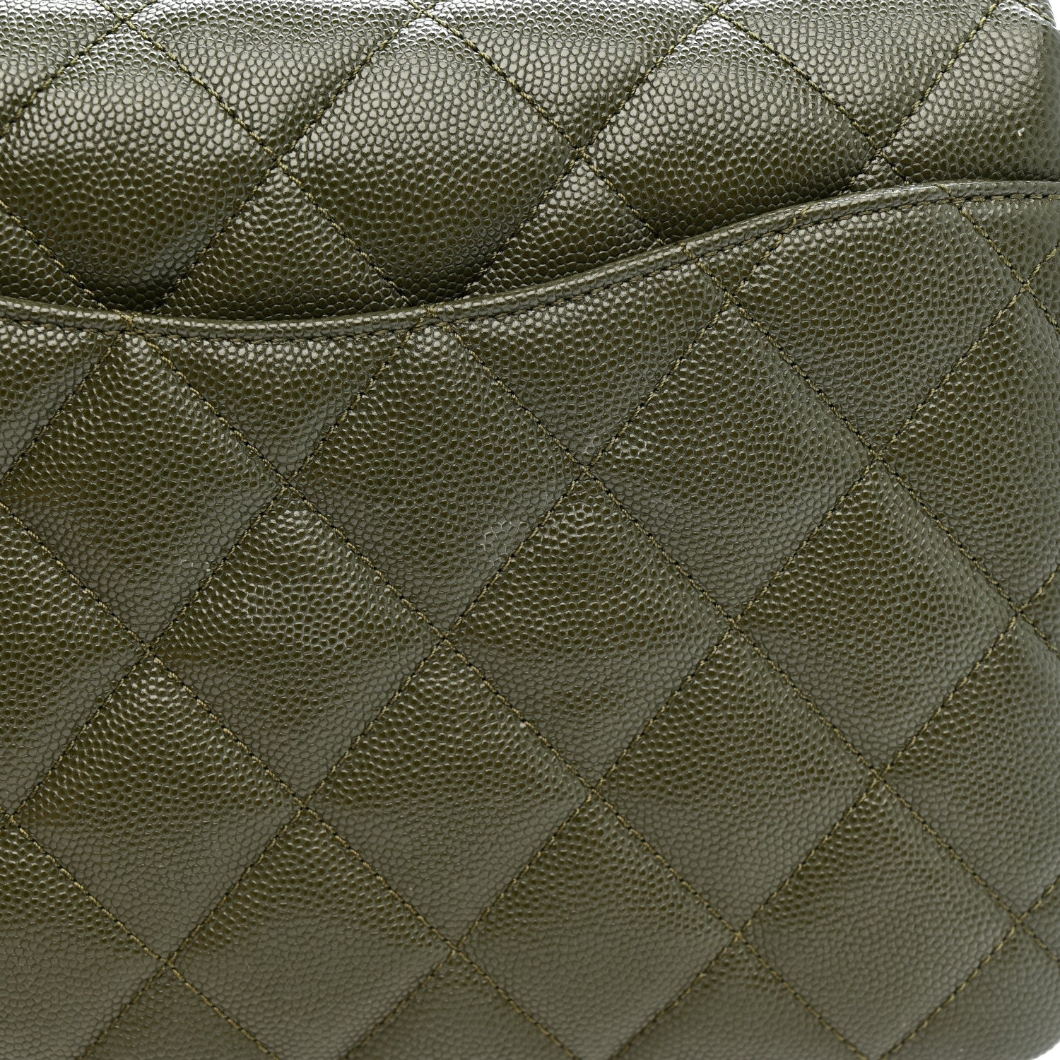 Chanel Caviar Quilted Mini Coco First Flap Khaki 11 of 12
