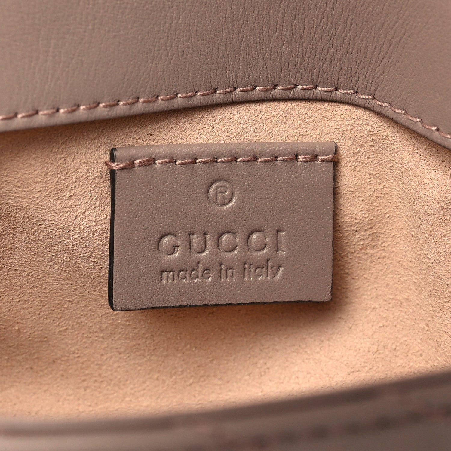 Gucci Calfskin Matelasse Super Mini GG Marmont Shoulder Bag Porcelain Rose 6 of 12