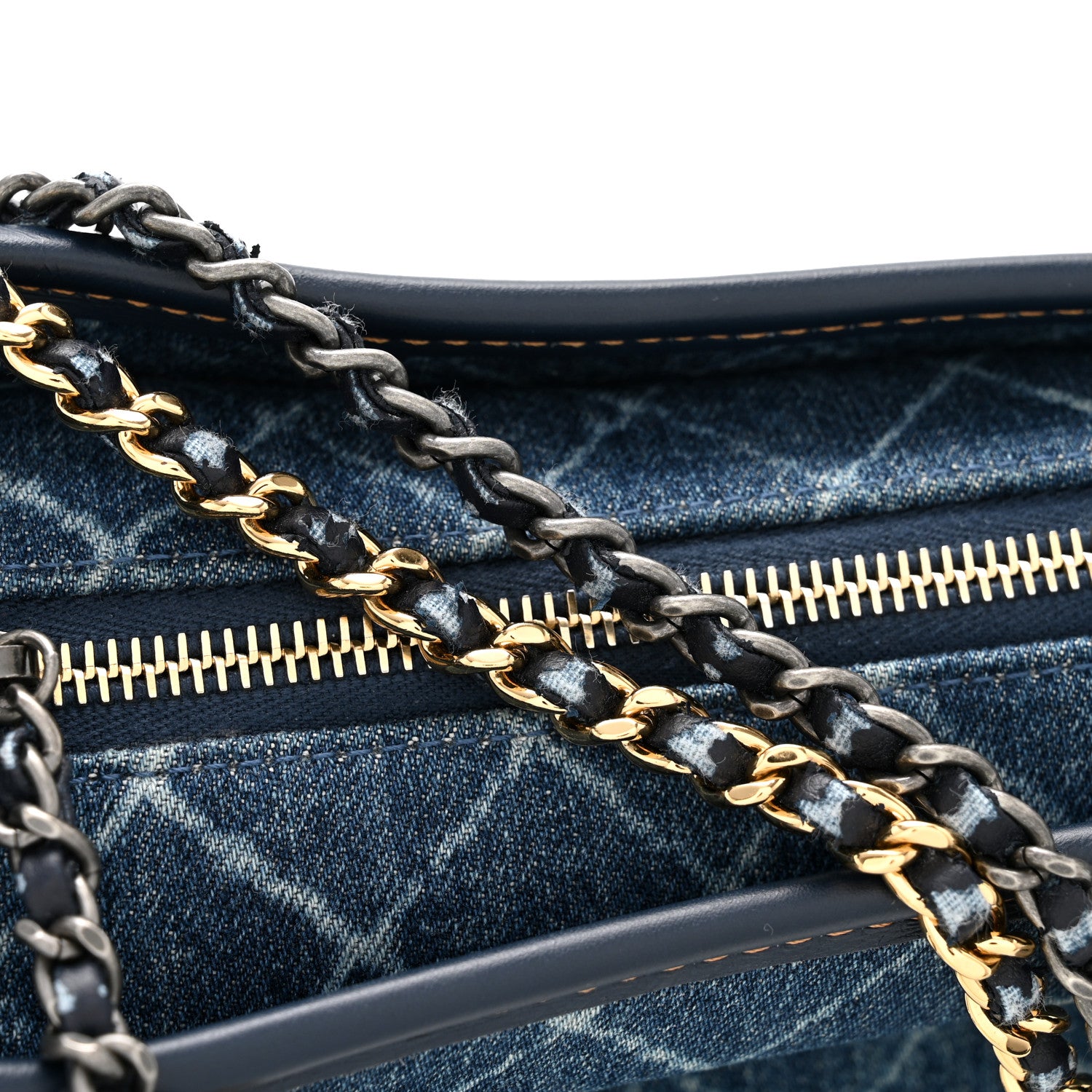 Chanel Denim Calfskin Medium Gabrielle Hobo Blue 11 of 13