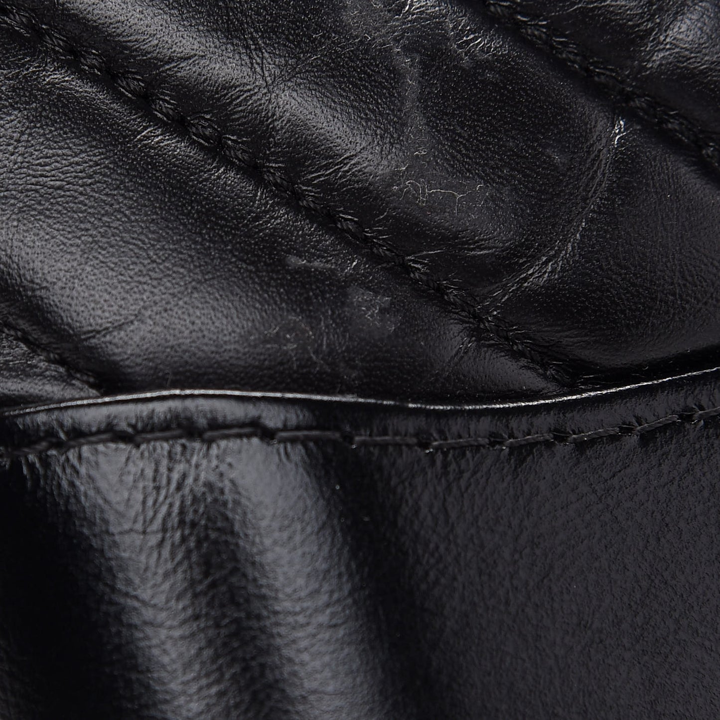 Aged Calfskin Chevron Quilted Small Gabrielle Hobo So Black