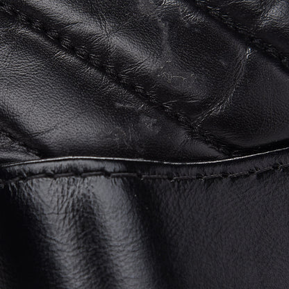 Chanel Aged Calfskin Chevron Quilted Small Gabrielle Hobo So Black 14 of 18