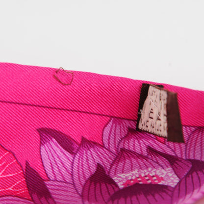 Hermes Silk Fleurs de Lotus Twilly Rose Indien Fuchsia Violet 6 of 6