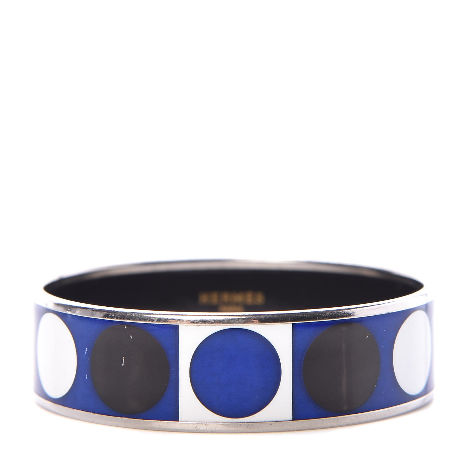 Hermes Enamel Printed Deco Dot Wide Bracelet 70 1 of 5