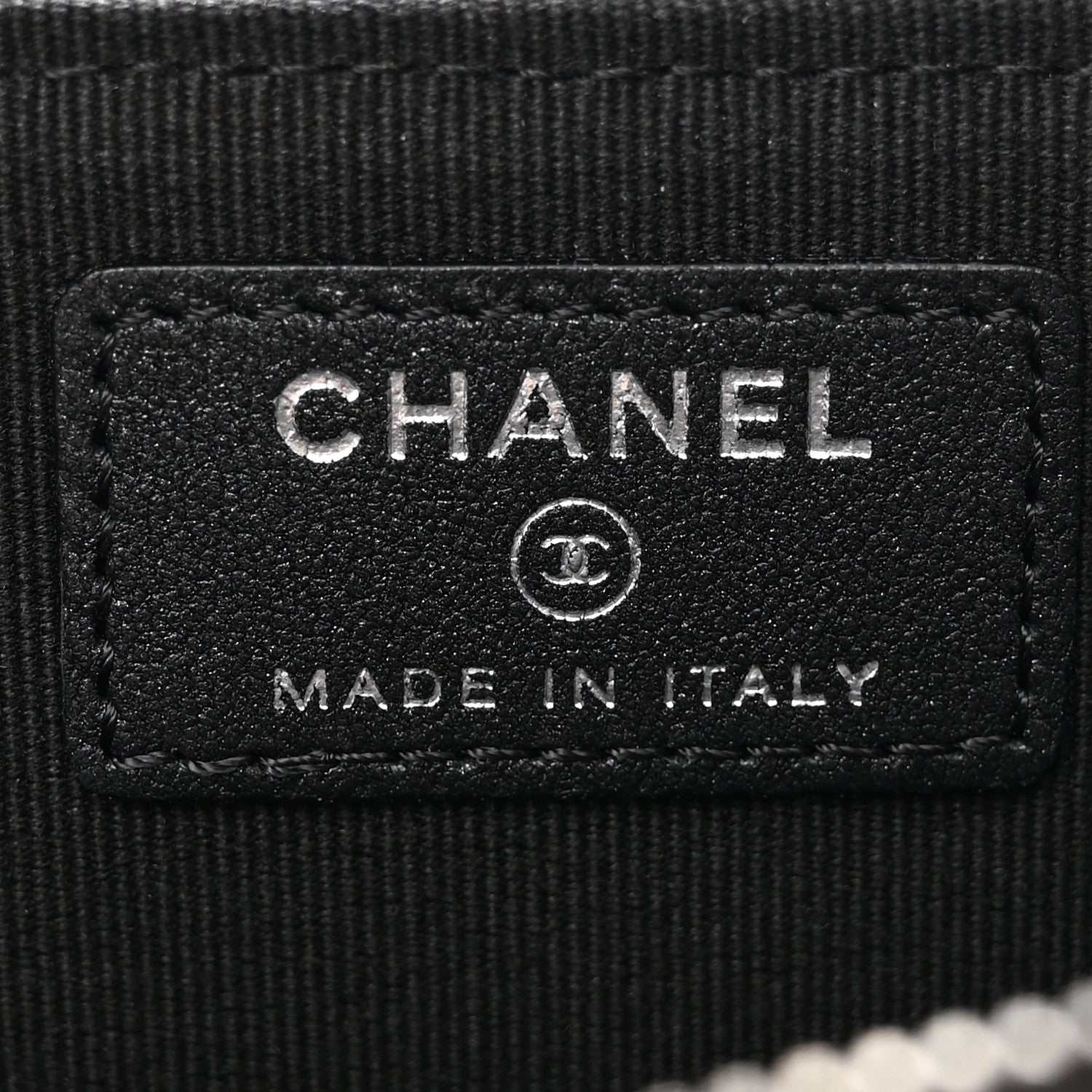 Chanel Pearly Lambskin Quilted Zip Card Holder So Black 6 of 7