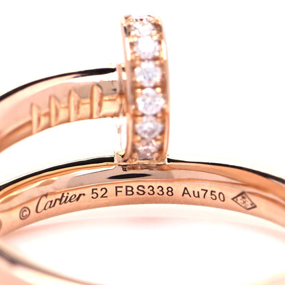 Cartier 18K Pink Gold Diamond Juste Un Clou Ring 52 6 4 of 4