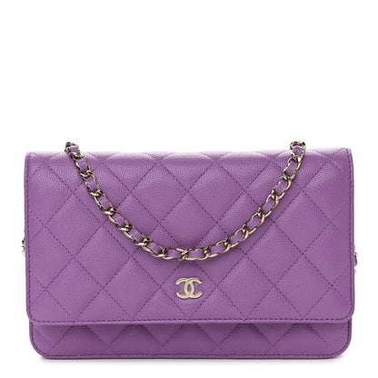 Chanel Caviar Quilted Wallet On Chain WOC Purple 1 of 11