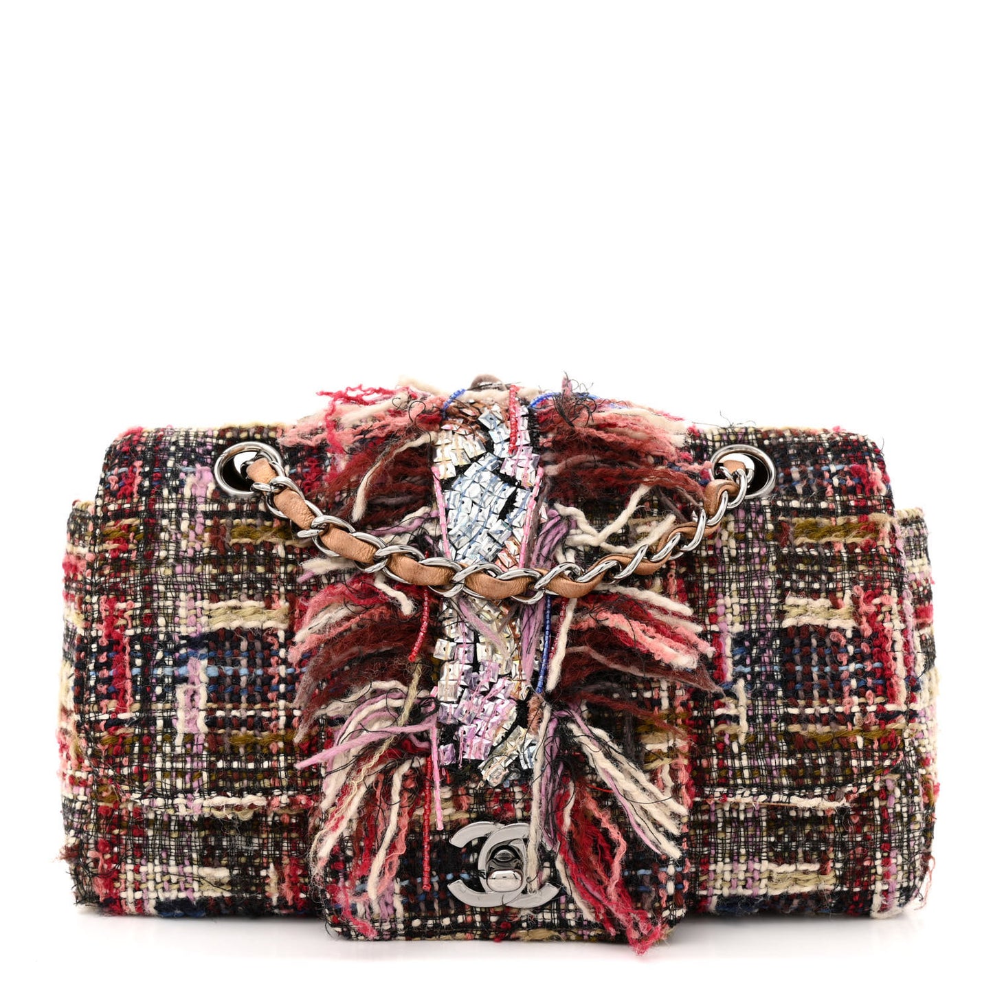 Tweed Sequin Small Fantasy Single Flap Multicolor