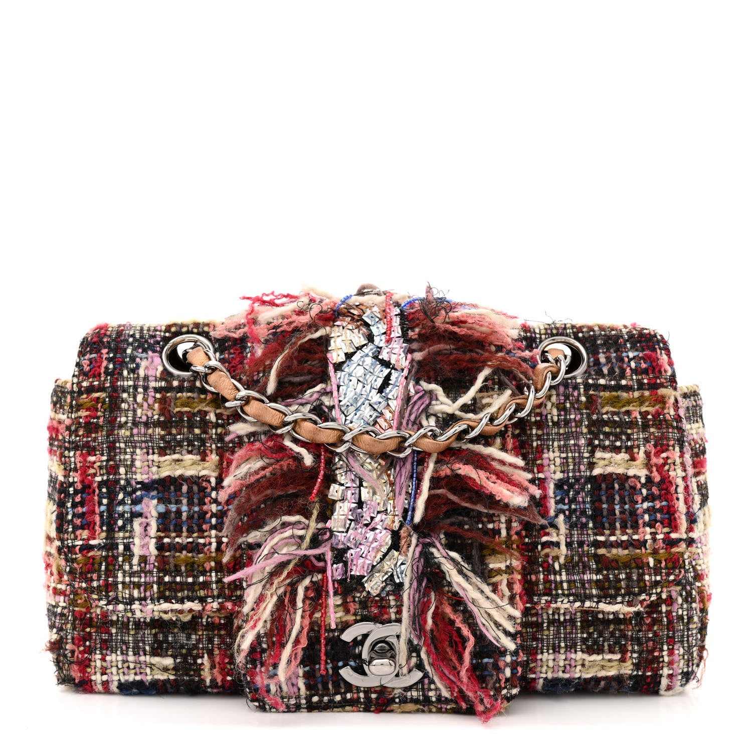 Chanel Tweed Sequin Small Fantasy Single Flap Multicolor 1 of 13