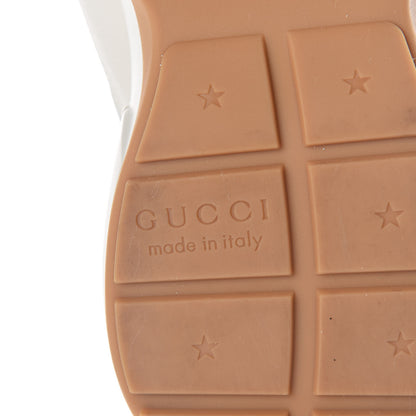 Gucci Calfskin Glitter Game Logo Womens Rhyton Sneakers 37 Mystic White 6 of 7