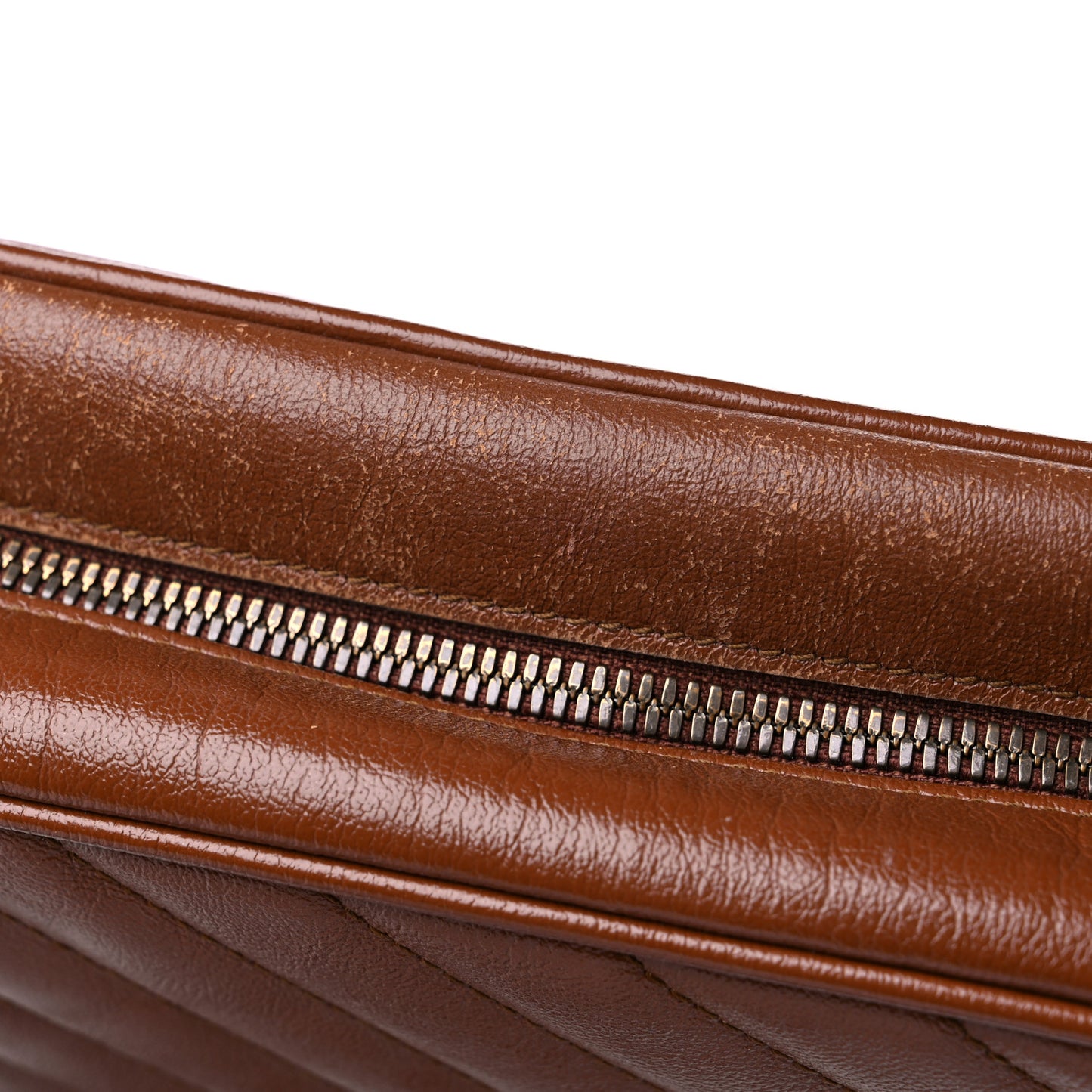 Glazed Calfskin Matelasse Diagonal Small GG Marmont Chain Shoulder Bag Cuir