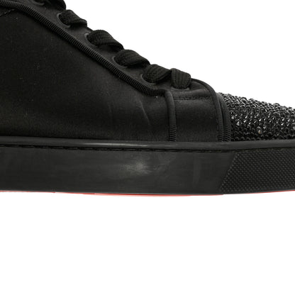 Christian Louboutin Satin Strass Louis Junior Flat Sneakers 43 Black 8 of 12