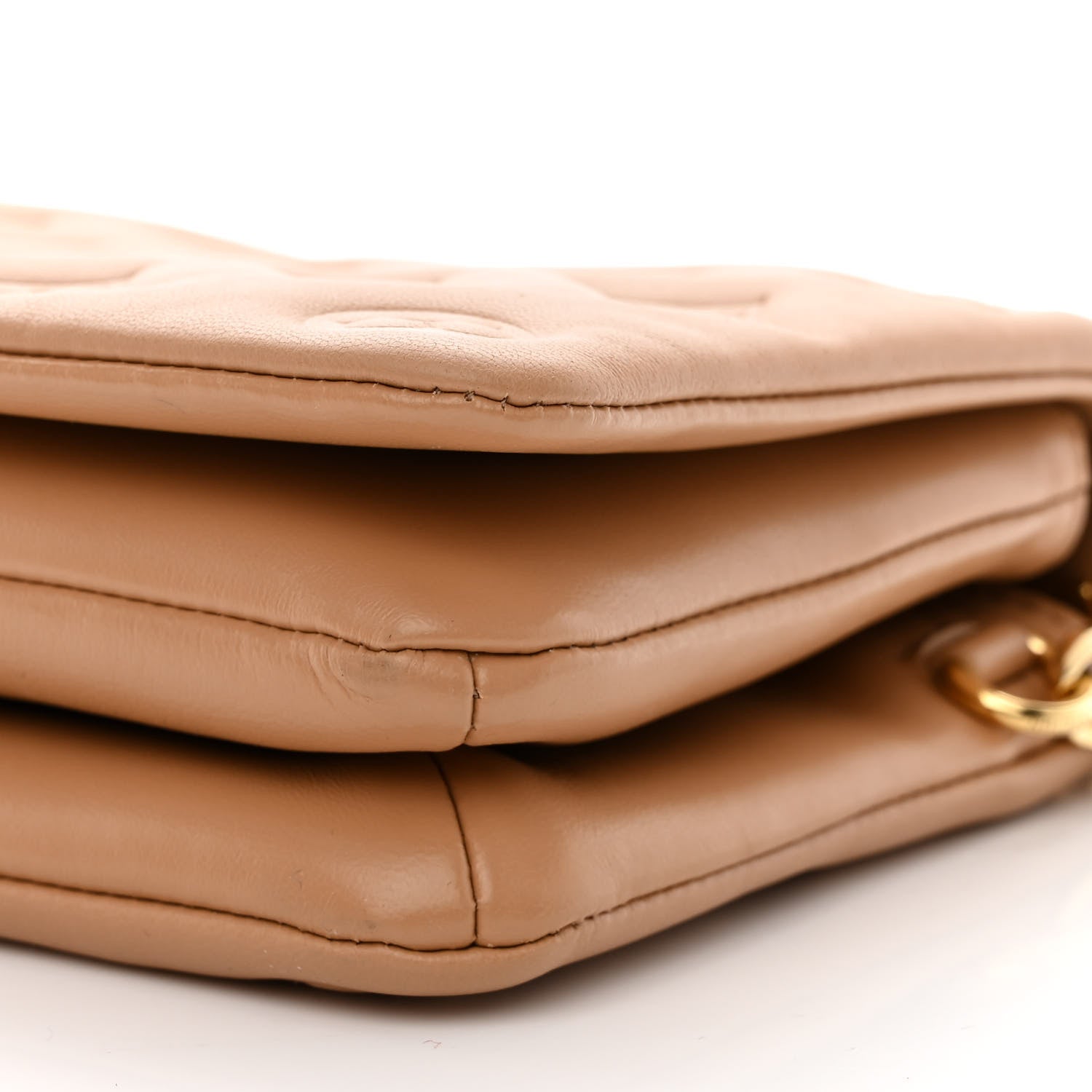 Louis Vuitton Lambskin Embossed Monogram Pochette Coussin Camel 9 of 9