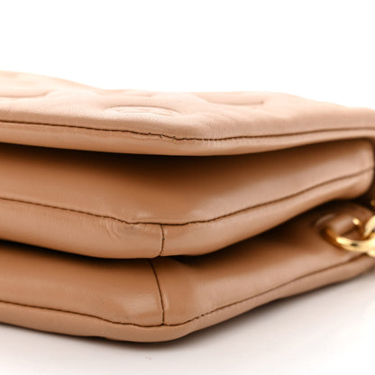 Louis Vuitton Lambskin Embossed Monogram Pochette Coussin Camel 9 of 9