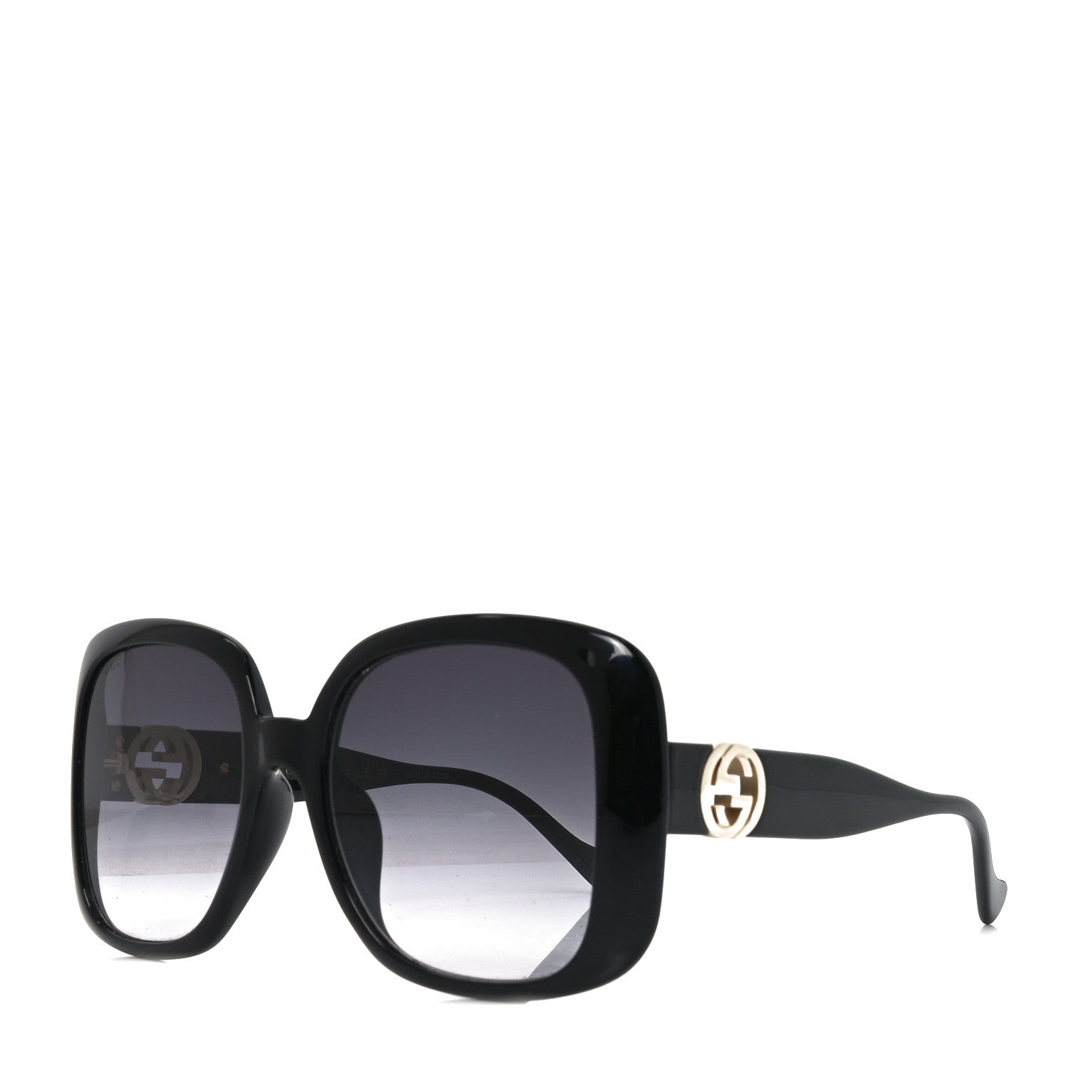 Gucci Acetate Square Frame Chain Sunglasses GG1029SA Black 1 of 7