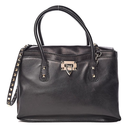 Valentino Garavani Vitello Rockstud Accordion Satchel Black 1 of 22