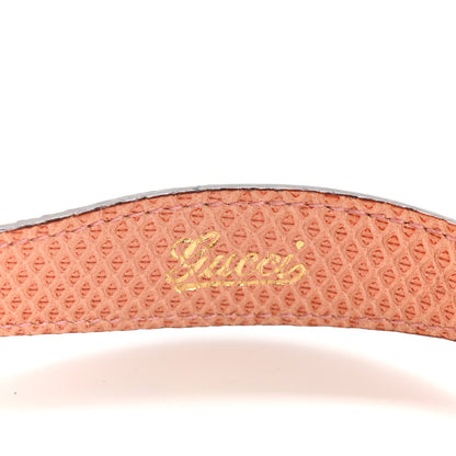 Gucci Metallic Monogram Lizard Jackie O Hobo Pink 11 of 12