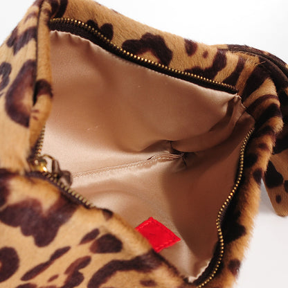 Valentino Garavani Calf Hair Leopard Print Bow Clutch 5 of 6