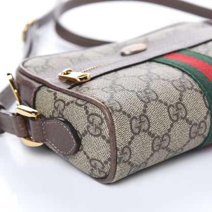 Gucci GG Supreme Monogram Web Mini Ophidia Shoulder Bag Brown 8 of 12