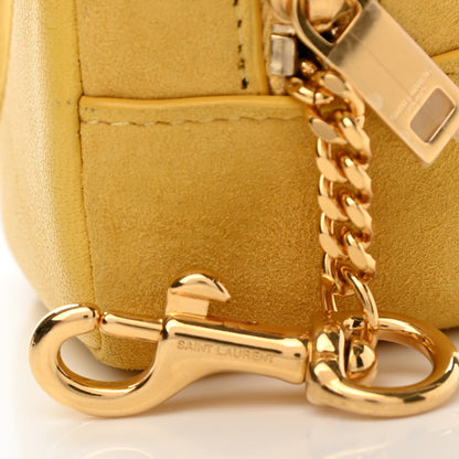 Saint Laurent Suede Lambskin Jaime Cube Charm Keychain Sunflower 8 of 8
