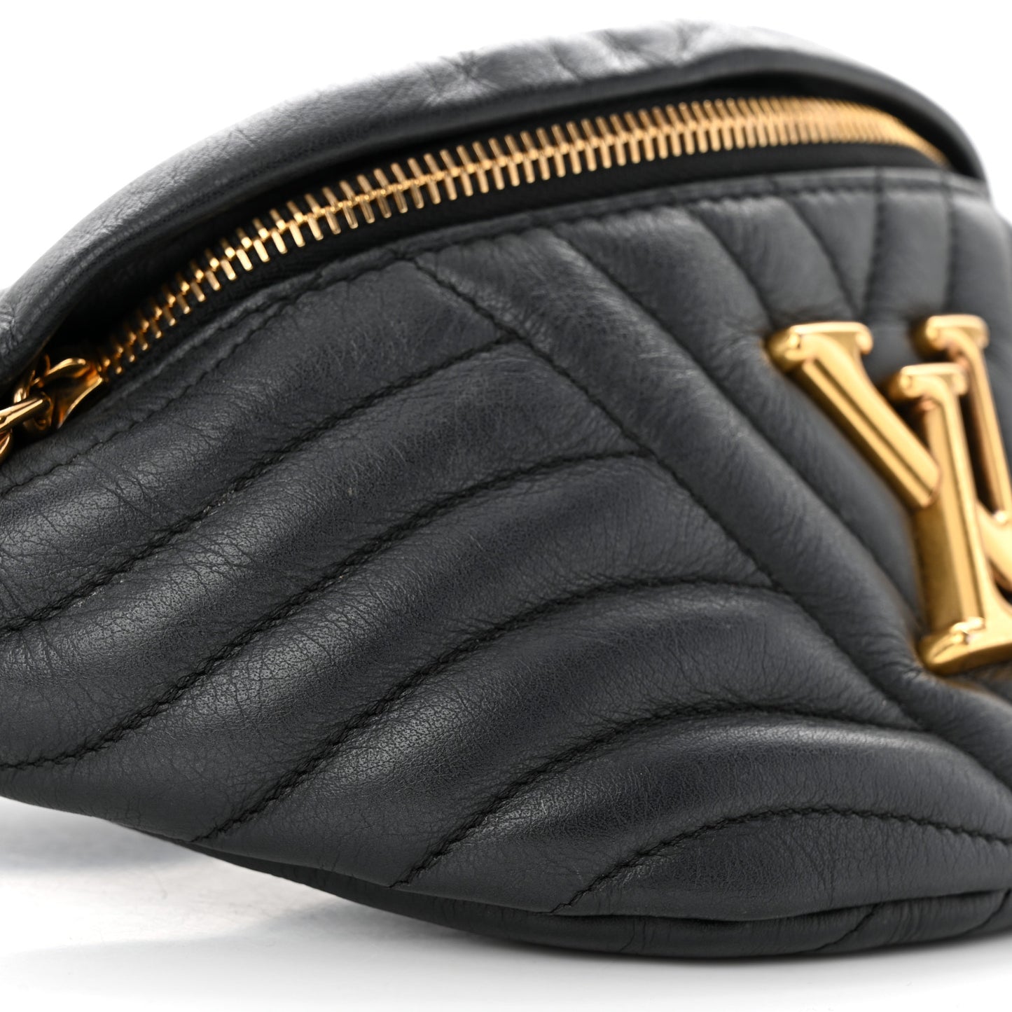 Calfskin Quilted New Wave Bumbag Black