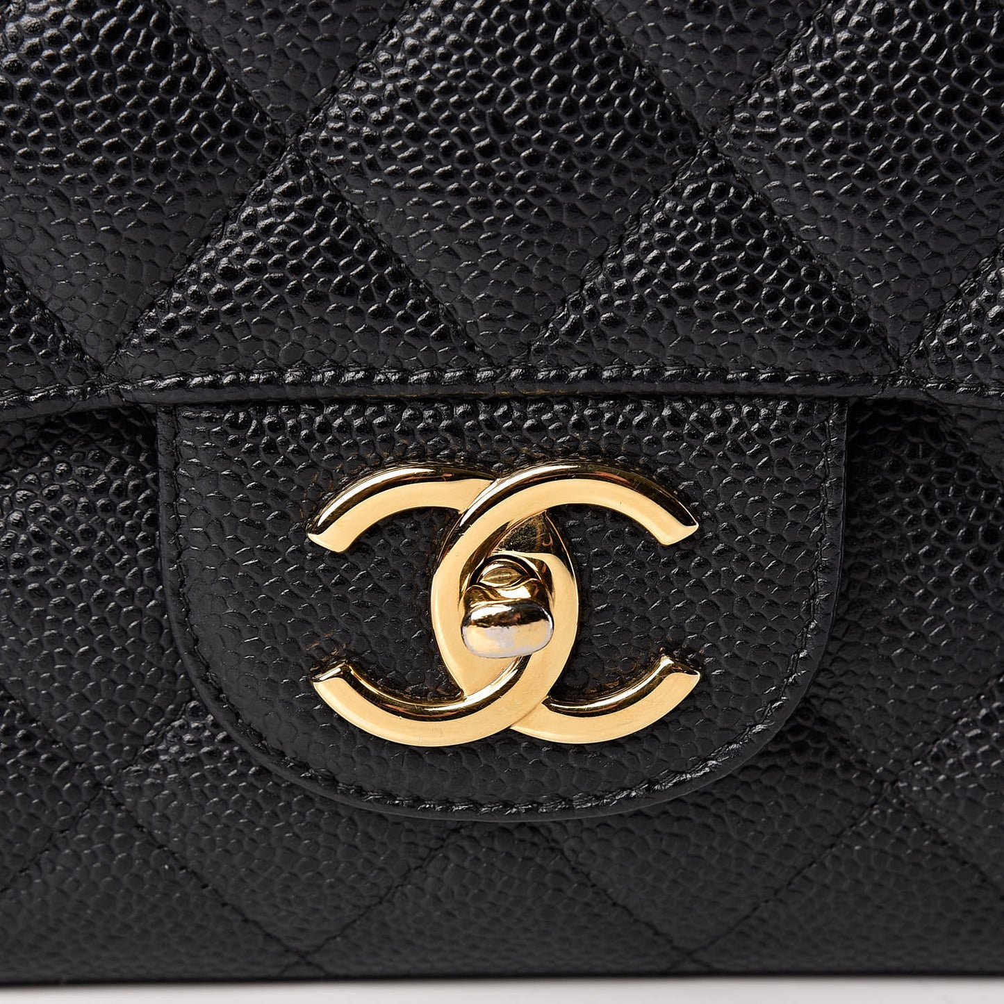 Caviar Quilted Maxi Double Flap Black