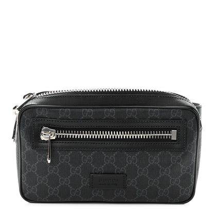 Gucci Soft GG Supreme Monogram Web Belt Bag Black Grey 1 of 12