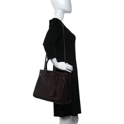 Saint Laurent Calfskin Small Sac De Jour Amarena 2 of 19