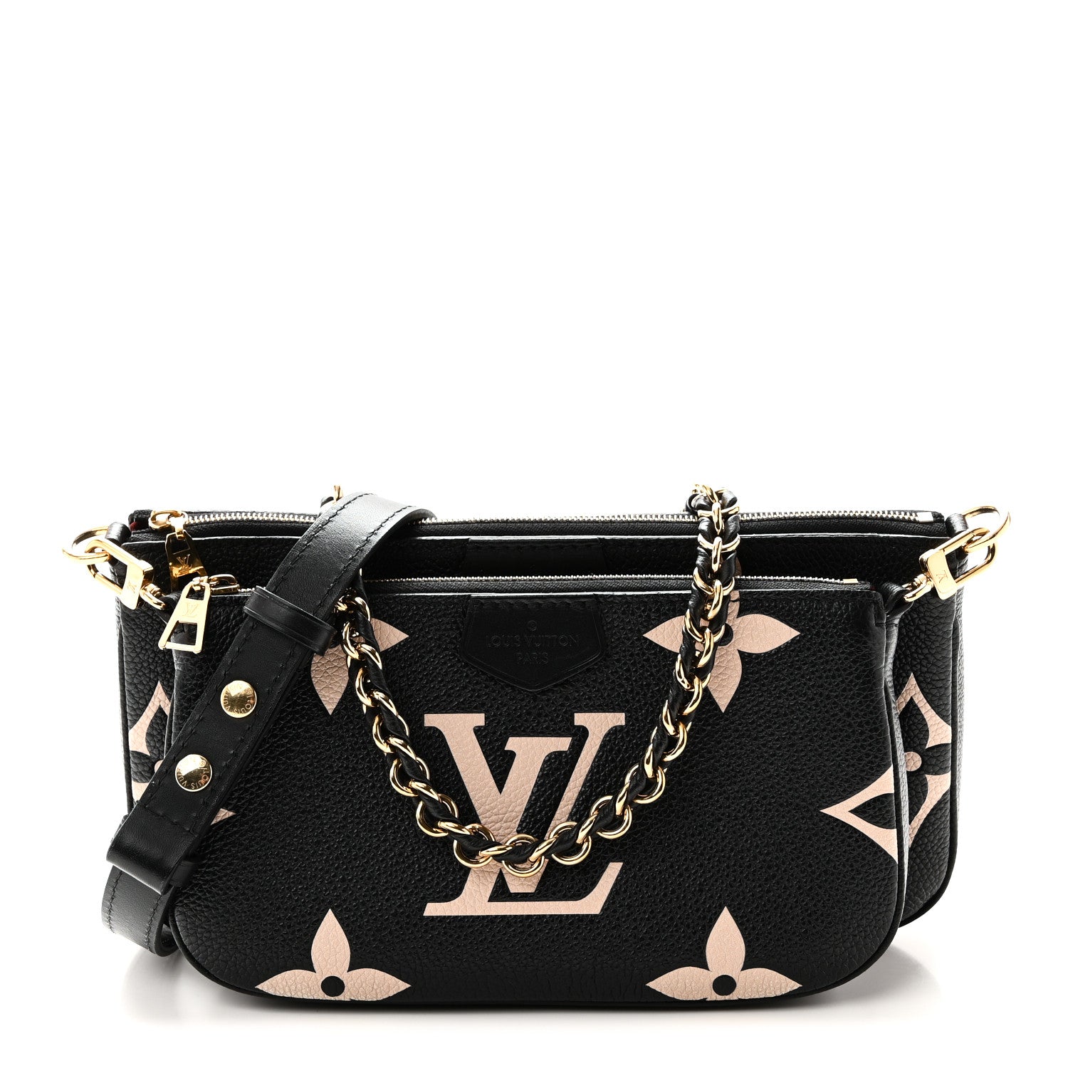Louis Vuitton Empreinte Monogram Giant Multi Pochette Accessories Black Beige 1 of 11