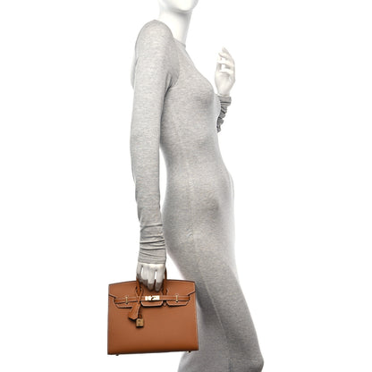 Hermes Epsom Birkin Sellier 25 Gold 2 of 12