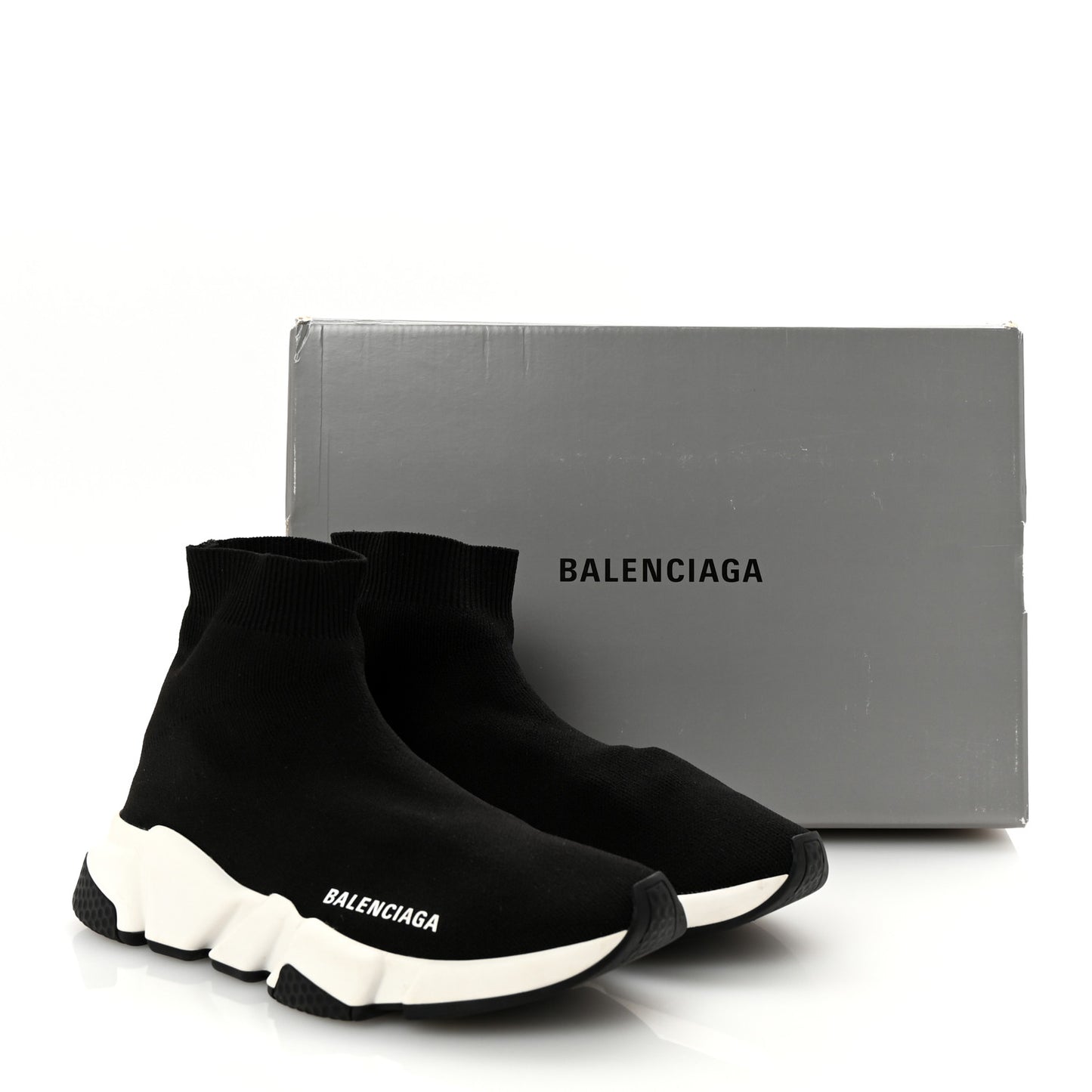 Neoprene Knit Womens Speed Sneakers 37 Black White