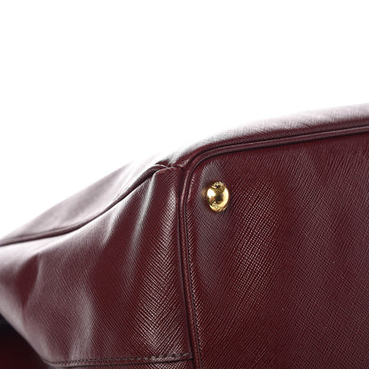 Prada Saffiano Lux Extra Large Galleria Double Zip Tote Granato 10 of 13