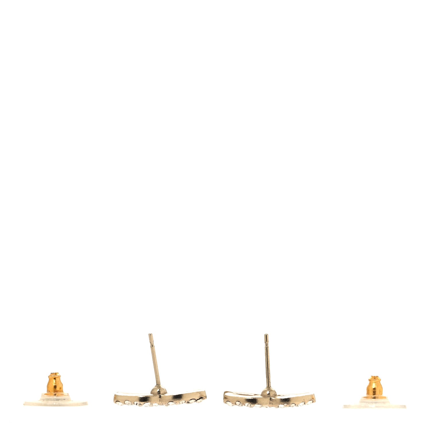 Chanel Crystal CC Earrings Gold 3 of 5