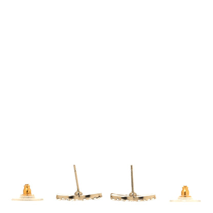 Chanel Crystal CC Earrings Gold 3 of 5