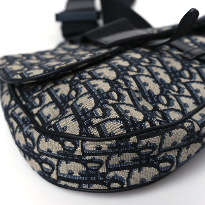 Christian Dior Oblique Mens Saddle Bag Blue 7 of 8