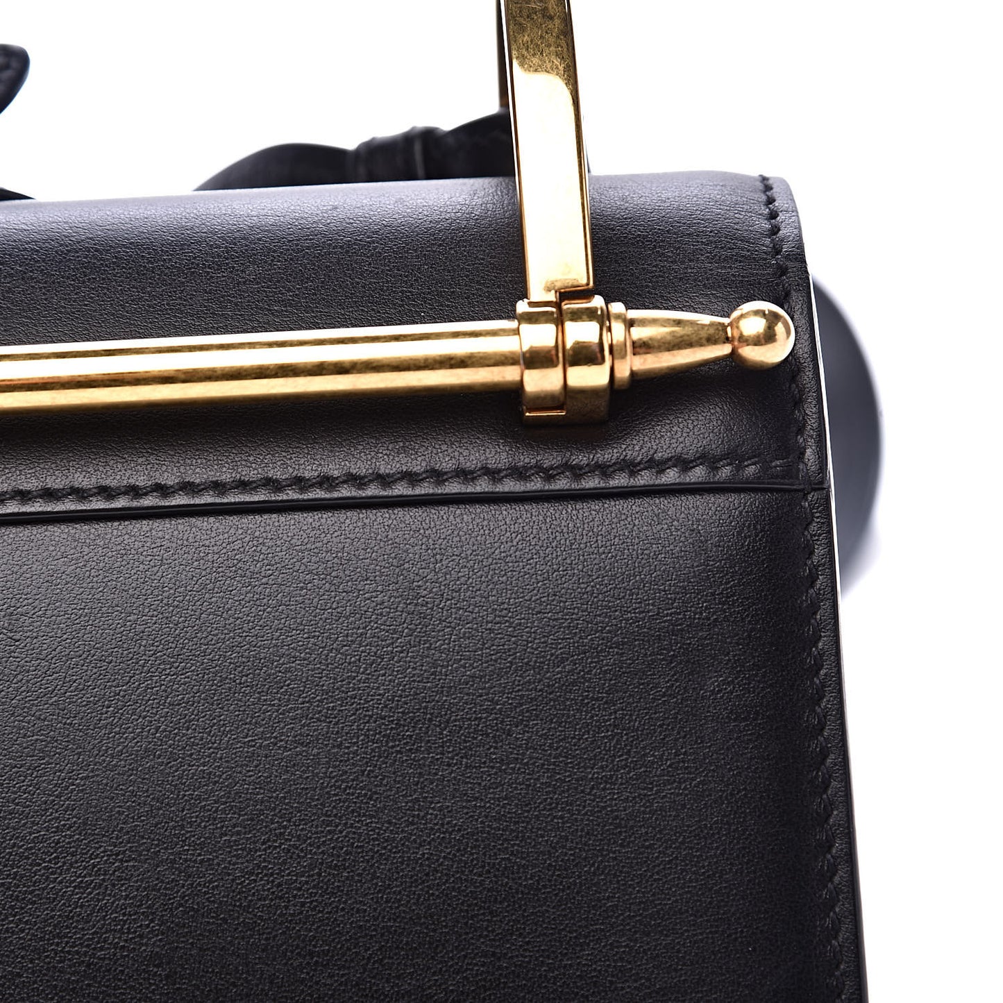 Vitello Antic Soft Pattina Shoulder Bag Black