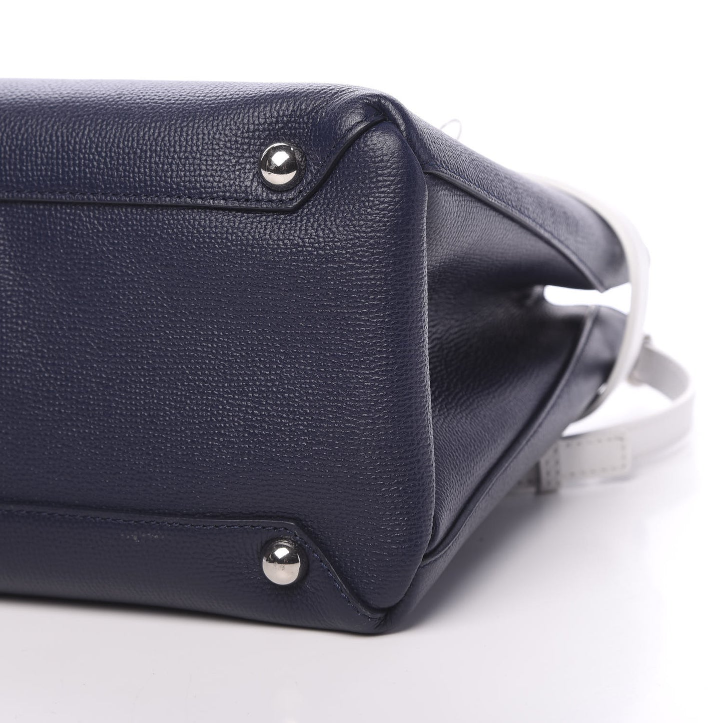 Derby Calfskin House Check Medium Bi-Color Banner Tote Regency Blue White