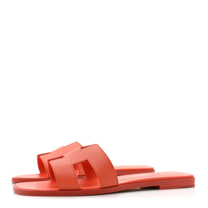 Hermes Epsom Oran Sandals 39.5 Orange Poppy 3 of 8
