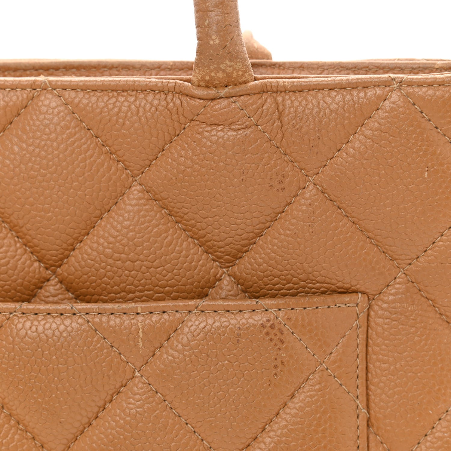 Chanel Caviar Quilted Medallion Tote Beige 11 of 13
