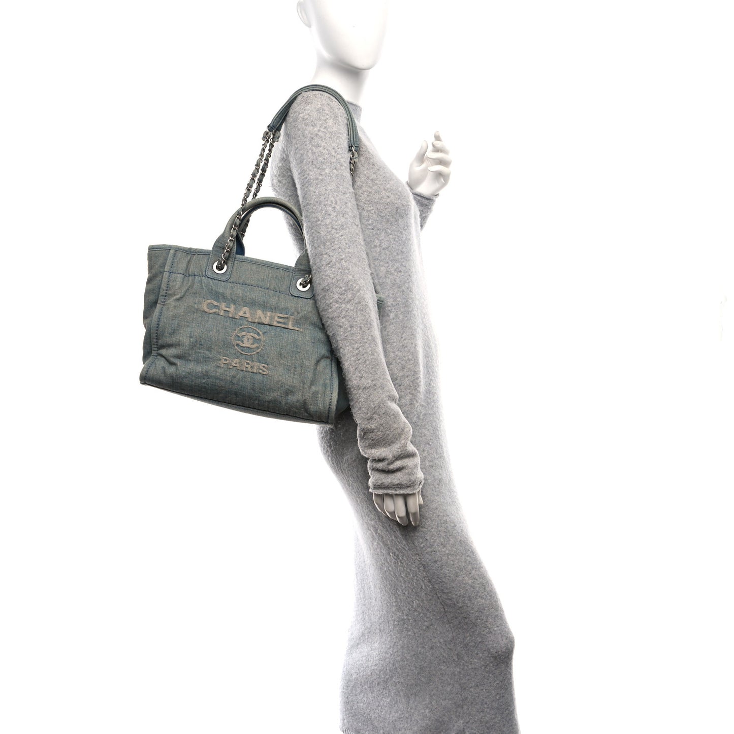 Denim Small Deauville Tote Light Blue