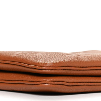 Louis Vuitton Empreinte Monogram Giant Double Zip Pochette Caramel 8 of 10