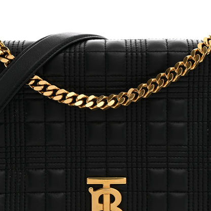 Burberry Lambskin Quilted Medium Lola Bag Black 8 of 14