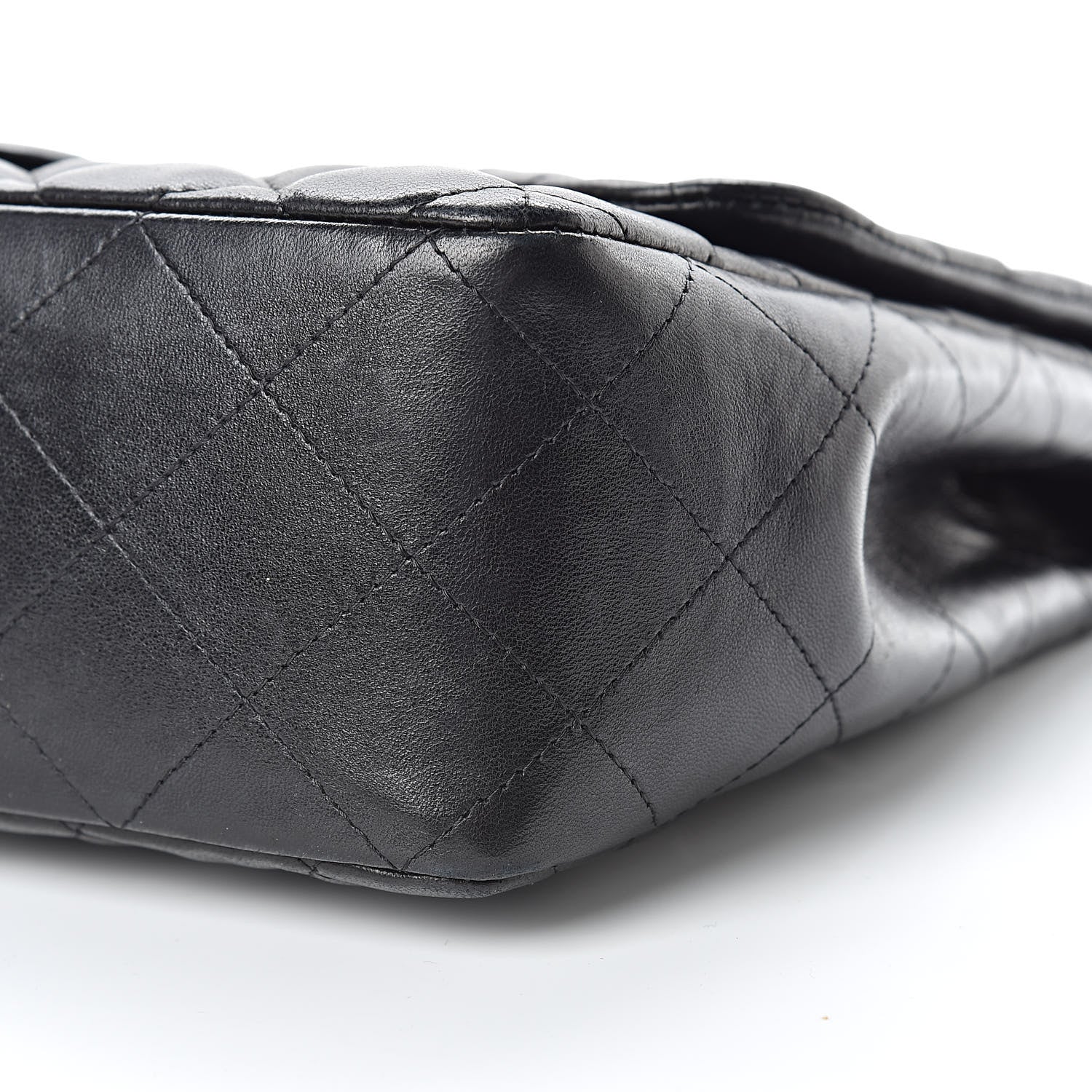 Chanel Lambskin Quilted Jumbo Single Flap Black 10 of 17