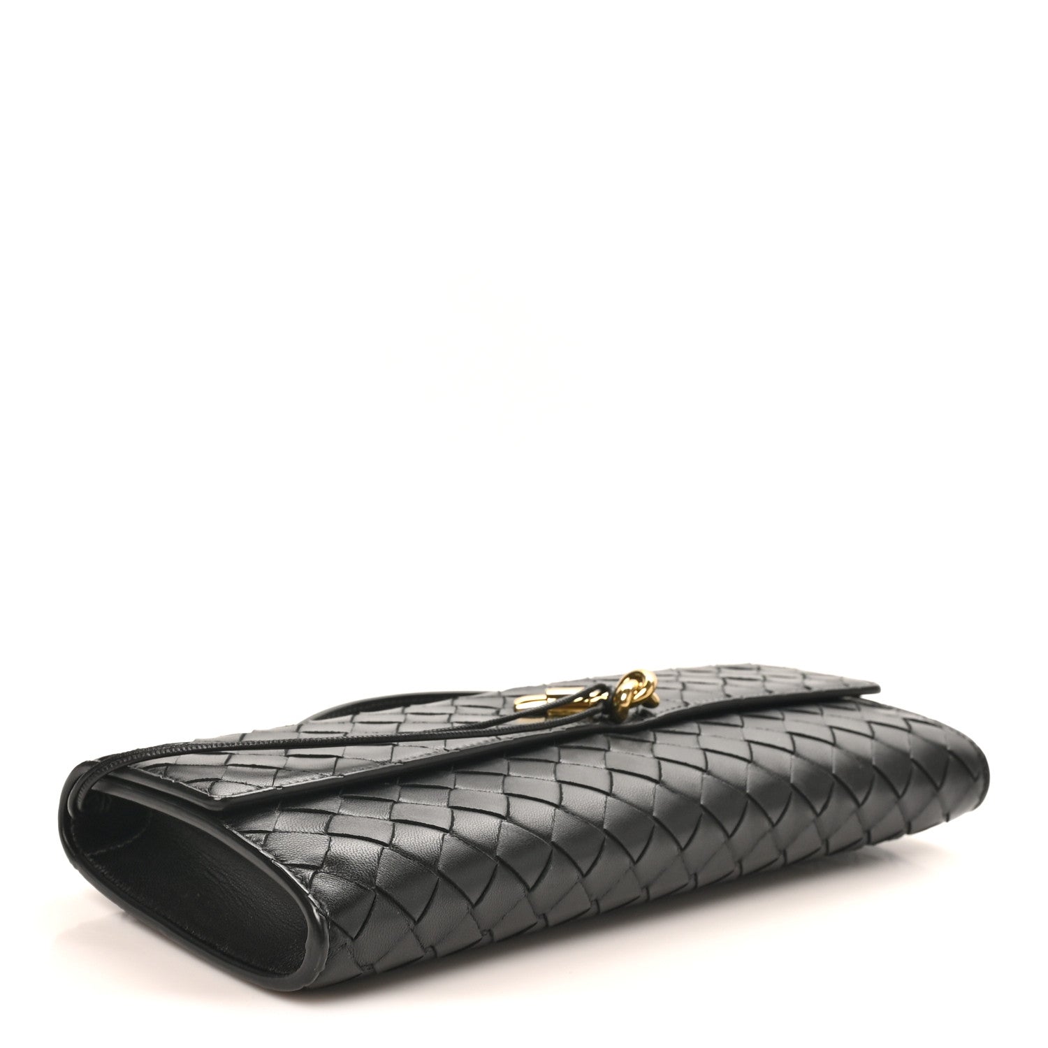 Bottega Veneta Nappa Intrecciato Long Andiamo Top Handle Clutch Black 4 of 7